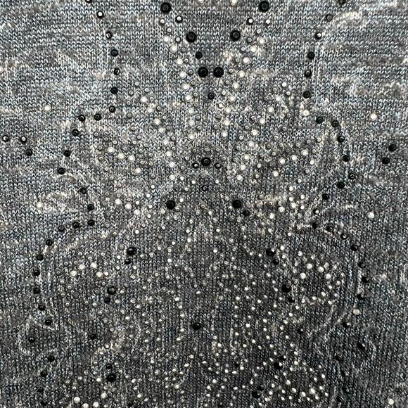 Vintage Cactus Y2K Rhinestone Embellished Top L Floral Western 3/4 Sleeve Boho - Picture 3 of 10